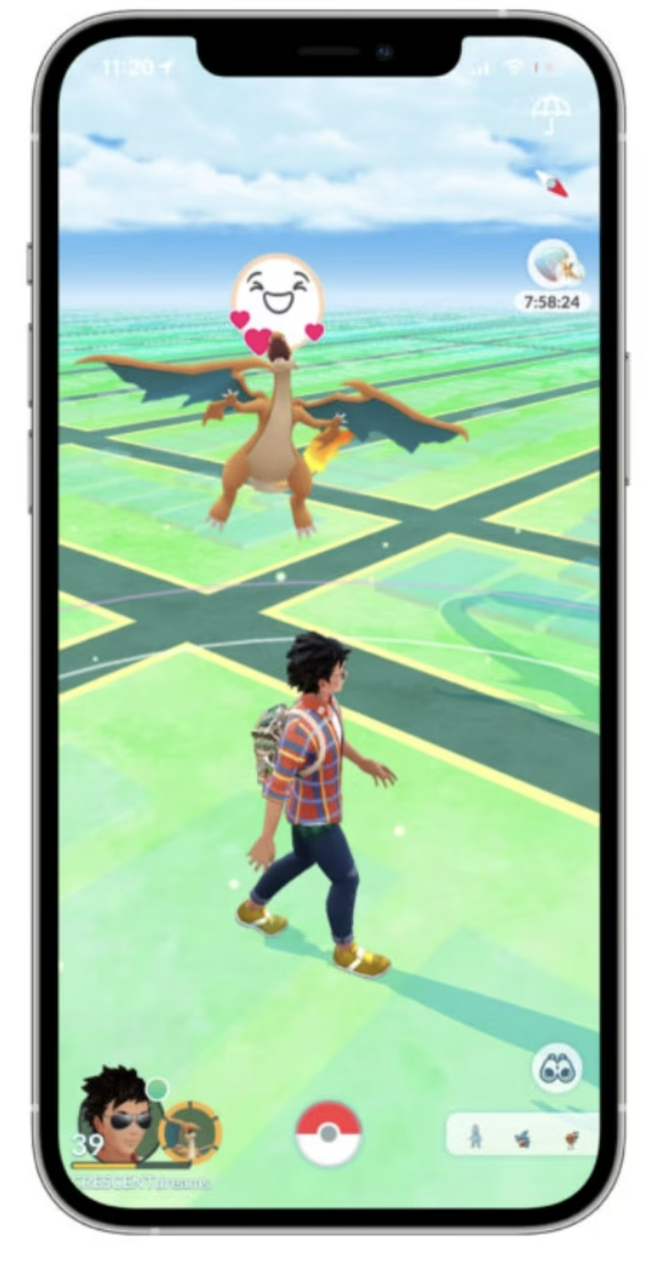 Pokémon GO map — location game where progress resets