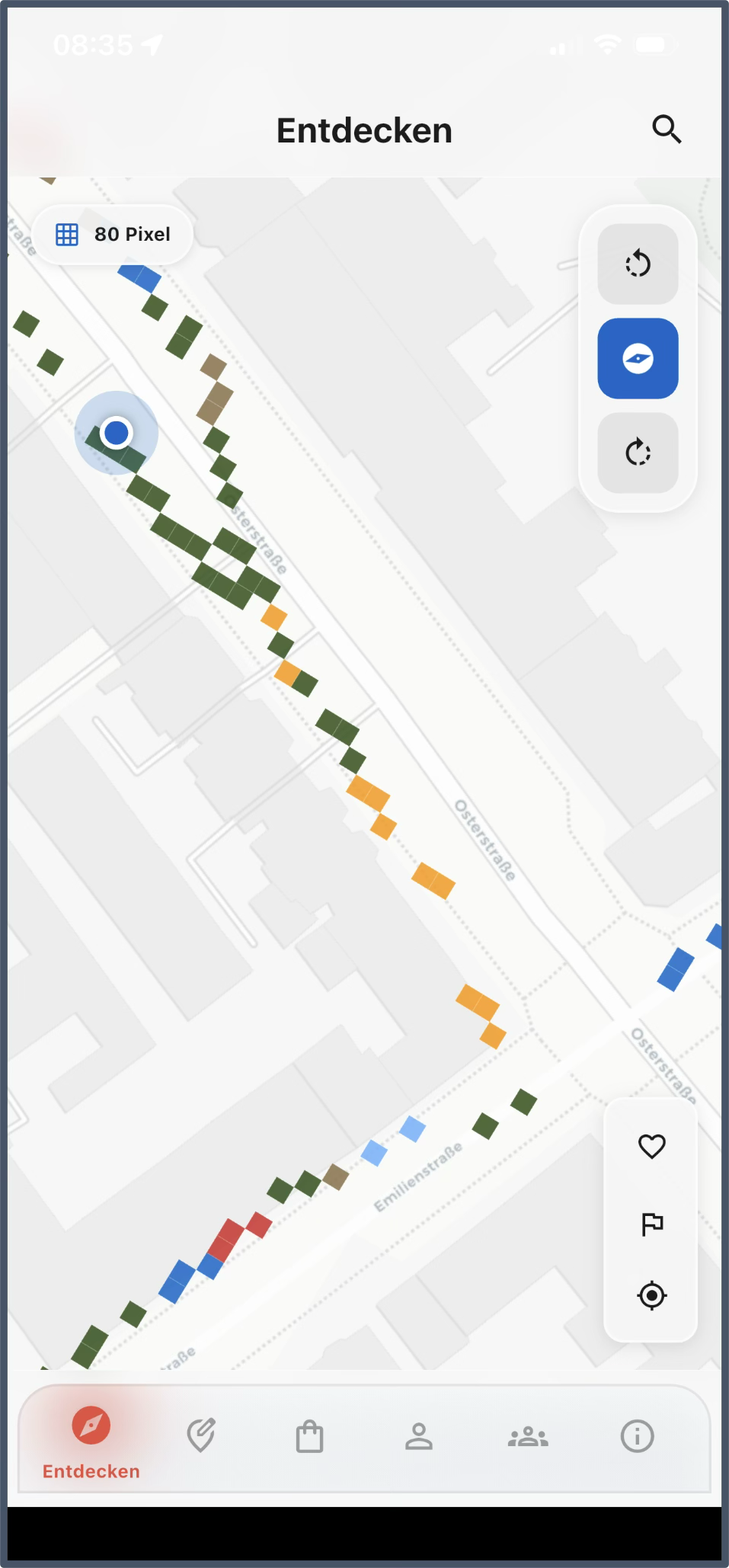 PaintWalk: Discover mode — find new areas to paint